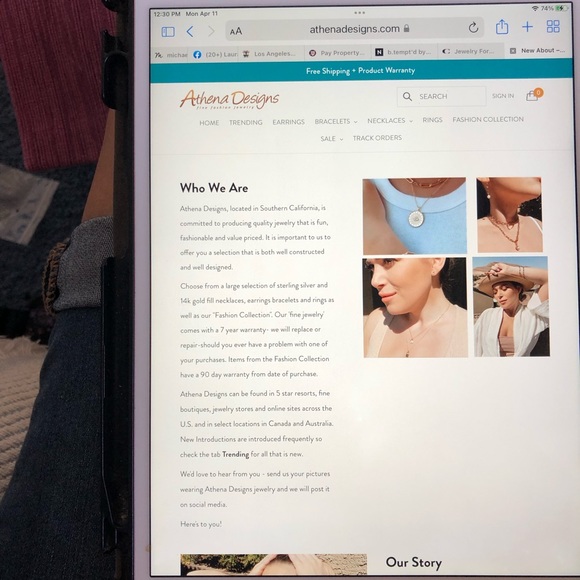 Athena Designs Pewter Necklace NWOT - Picture 6 of 7